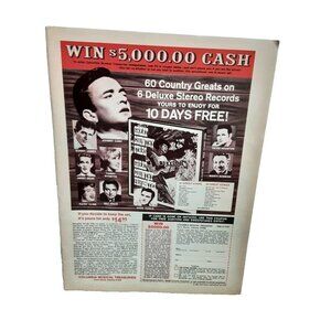 1969 Columbia Musical Treasures Ad Country Records Johnny Cash Music Collectible